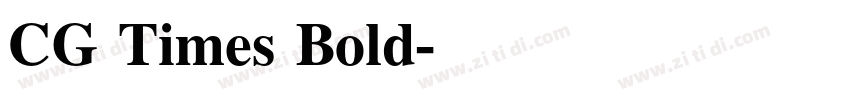 CG Times Bold字体转换